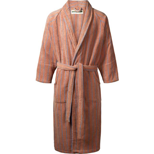 Bongusta - Naram Bath Robe - Badrock - Camel & ultramarine blue - S/M