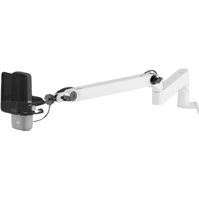 Elgato Wave Mic Arm LP White - förstklassig mikrofonarm med låg profil, kabelkanaler, skrivbordsfäste, mångsidigt fäste och fullt justerbar, perfekt till poddsändning, strömning, spel, hemarbete
