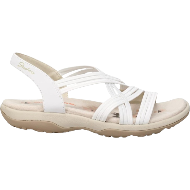 Skechers Women's Reggae Slim-Simply Stretch Sport Sandal  White  6