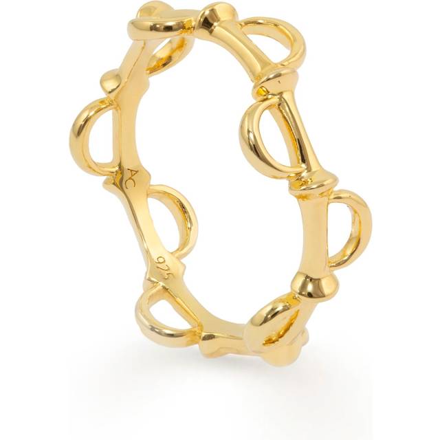 Astley Clarke Womens Yellow Gold Vermeil Luna Infinity 18ct Gold-plated Sterling-silver Ring K - YELLOW GOLD VERMEIL