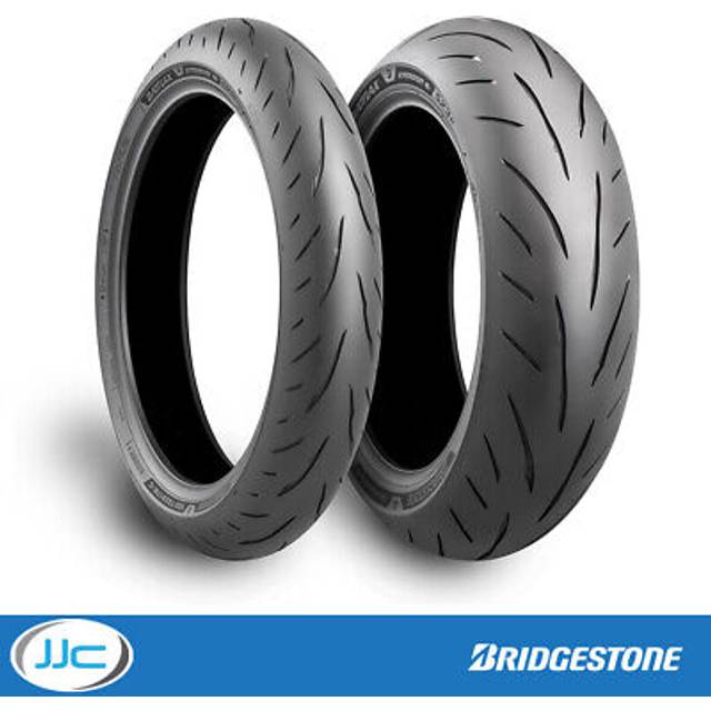 Bridgestone battlax s23 motorbike tyre set, 120/70 zr17 58w & 190/55 zr17 75w