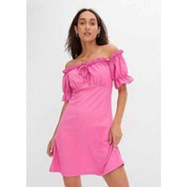 bonprix Off-The-Shoulder Dress - Pink