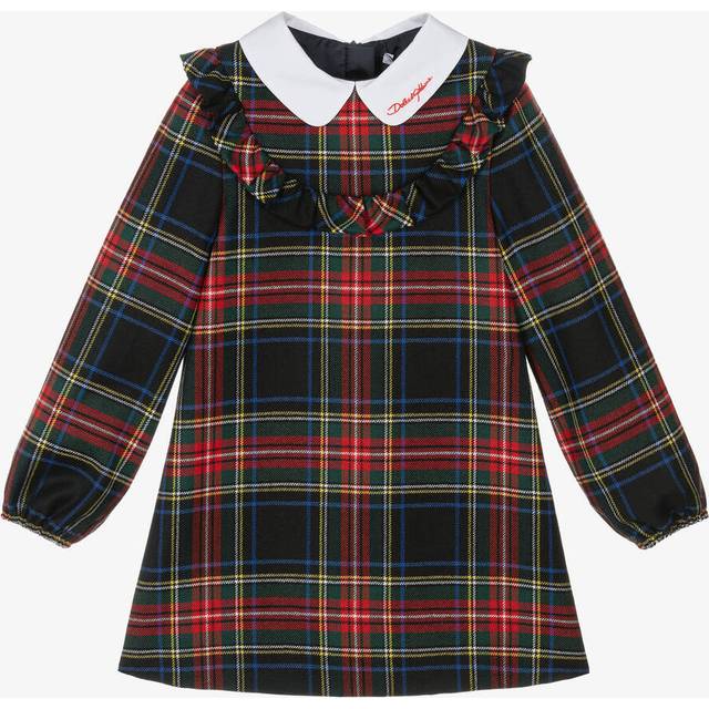 Dolce & Gabbana, Dresses, female, Multicolor, 4 Y, Girls Tartan Back to School Dress