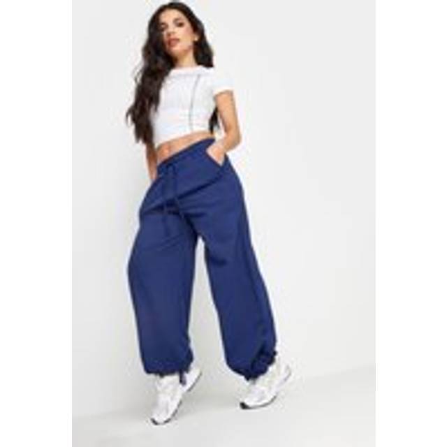Pixiegirl Navy Blue Wide Leg Hem Detail Jogger 8 Pixiegirl | Petite Women's Joggers