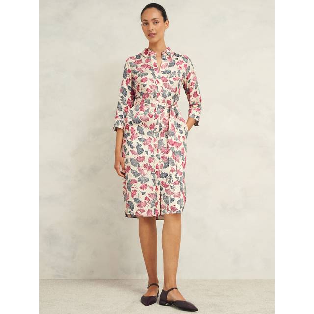 Francis Printed Shirt Dress - CREAM MULTI - British label Hobbs was established in Hampstead in 1981, over the decades it has evolved from a small shoe label into a brand devoted to creating timeless pieces. The label’s collections feature a range of styles from everyday basics to sleek tailored pieces ideal for your workwear edit that will stand the test of time.
