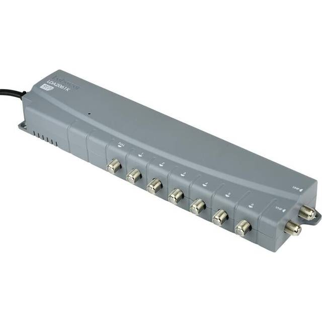 Labgear tv signal booster 6-way distribution amplifier, f-type, 4g/5g filtered
