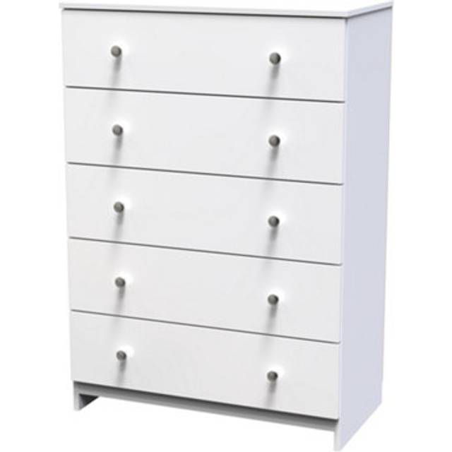 Welcome Furniture Ready Assembled Yarmouth 5 Drawer Chest In White & White, White