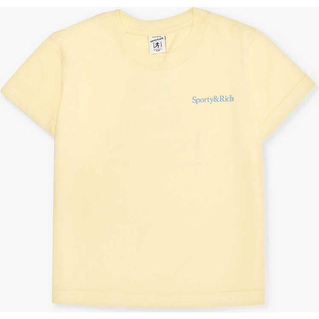 Sporty & Rich Girls Almond Kids Eat More Veggies Cotton-blend Jersey T-shirt 2-14 Years 10-12 - ALMOND
