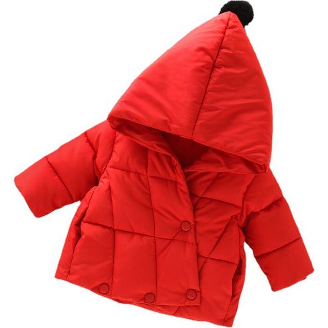 (Red, 4-5Years) Baby Kids Girls Winter Jackets Hooded Coats Jacket