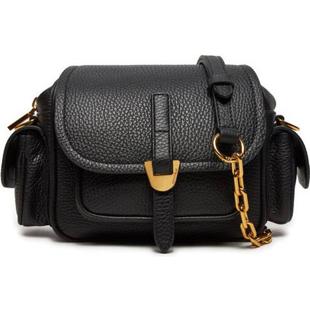 Coccinelle, Handbags, female, Black, ONE SIZE, Black Leather Crossbody Bag