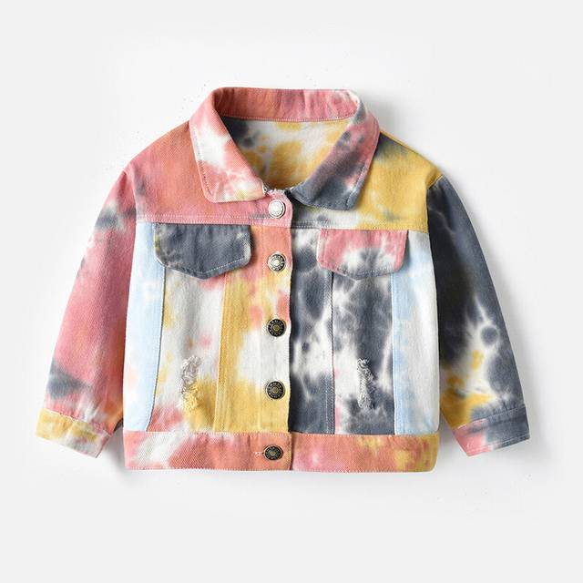(chocolate, 1-2Years) Kids Boys Girls Casual Dyeing denim Jackets Coats