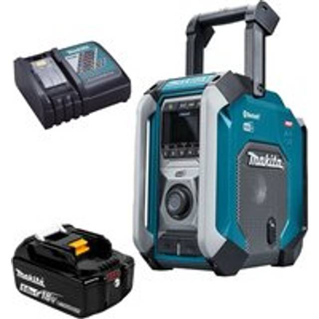 Makita MR007GZ Digital Site Radio DAB + Bluetooth USB Charger 18V + 5AH Kit