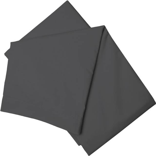 Brushed Cotton Range Flannel Flat Sheet - Charcoal (Double (4&#39;6))