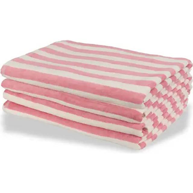 Nordstrand Home Strandhåndklæde Håndklæde Pink, Hvid
