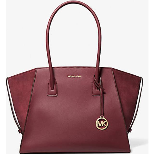 Michael Kors Women's Leather Satchel with Gold Tone Charm Women - Oxblood Red Messenger - Size: ONE size
