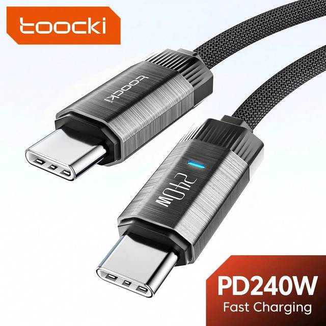 Toocki Toocki USB C To USB C Cable PD3.1 240W Fast Charge 5A Type C To Type C Charger Cable For Realme POCO