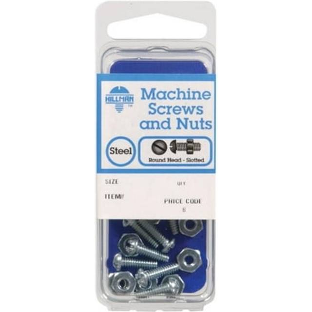 The Hillman Group 7662 Round Head Combo Machine Screw with Nut  6-32-Inch x 2-Inch  5-Pack  2 inches  No Color  2 Count