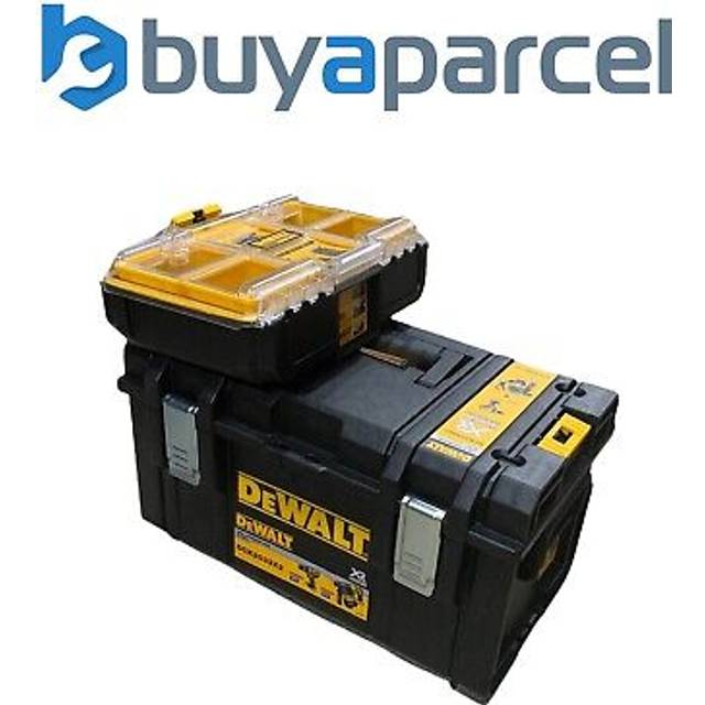 Dewalt Tough System DS300 Stackable Case Tool Box + 1/2 Width Deep Organiser