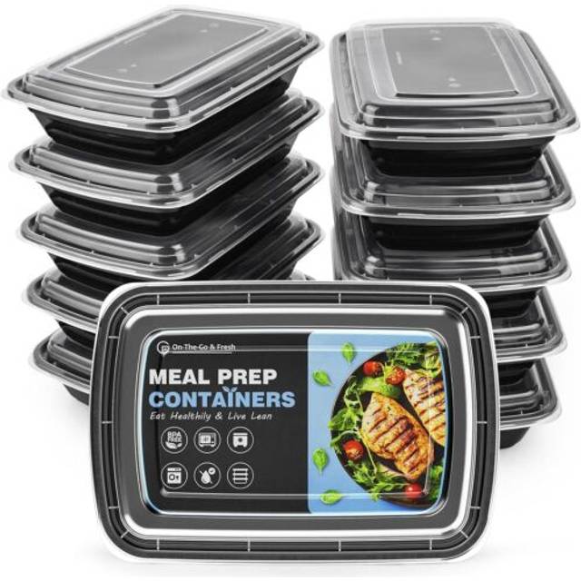 [10 Pack] Meal Prep Containers 1 Compartment, BPA Free Reusable Food Prep Containers with Lids - Microwave, Freezers &...