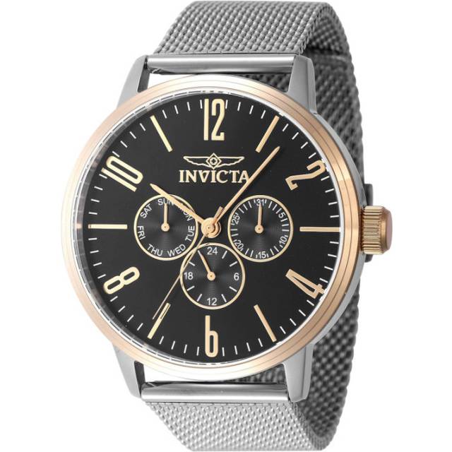 Invicta, Accessoarer, Herr, ONE Size, Rostfritt stål kronografklocka för män - gray (ONE SIZE)