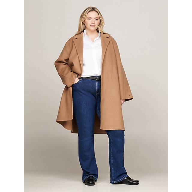 Curve Double Faced Wool Blend Belted Coat