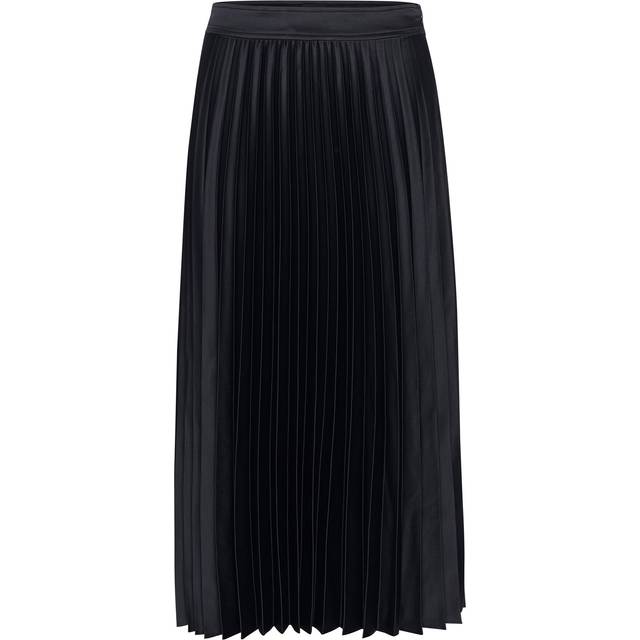 Part Two, Kjol, Dam, M, Polyester, Plisserad kjol mörk marinblå A-linje