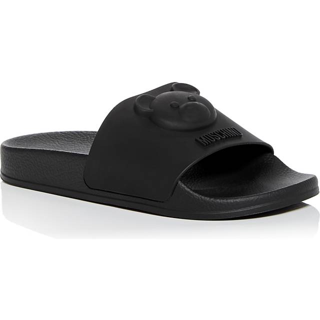 Moschino Black Teddy Bear Pool Slides - 000 Nero - IT 35