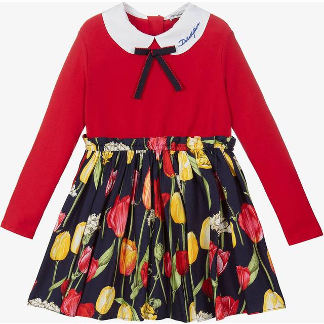 Girls Red Tulip Dress