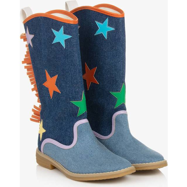 Stella McCartney, Boots, female, Blue, 37 EU, Denim Star Cowboy Boots