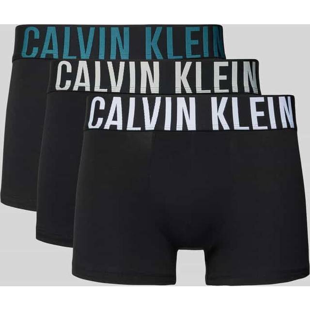 Calvin Klein 3 Pack Intense Power Cotton-Blend Boxer Trunks - M - Black
