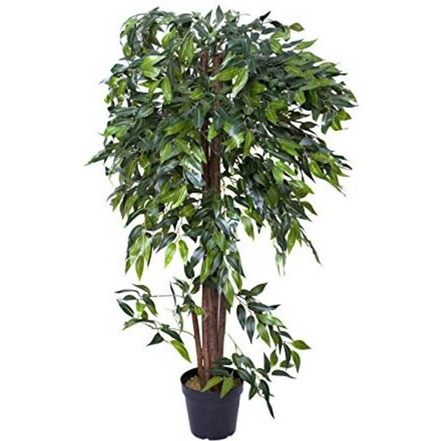 Greenbrokers Artificial Ficus Weeping Fig Tree Plant 140cm, Green