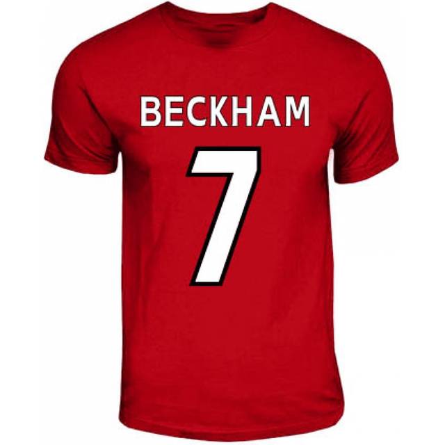 David Beckham Manchester United Hero T-shirt (red) Men's L Polyester Made By: Gildan