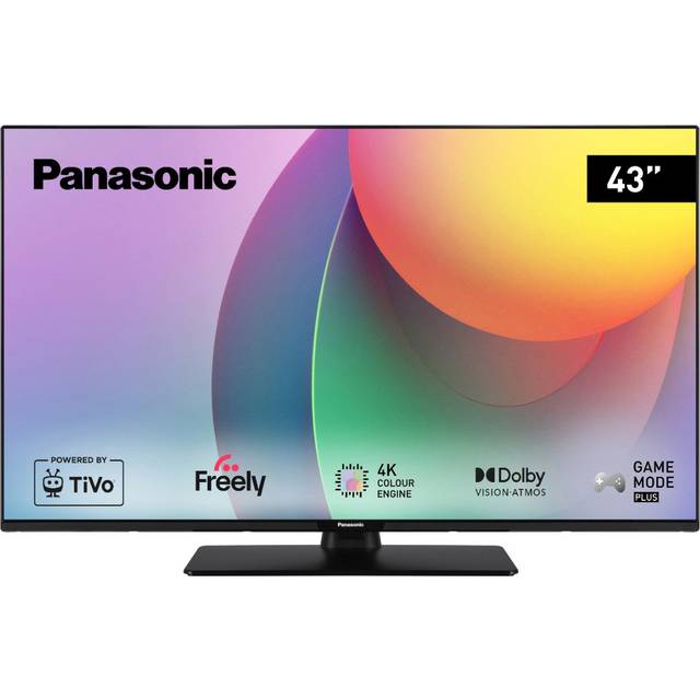 Panasonic TB-43W60AEY (2024) LED HDR 4K Ultra HD Smart TV, 43 inch with Freely & Dolby Atmos, Black