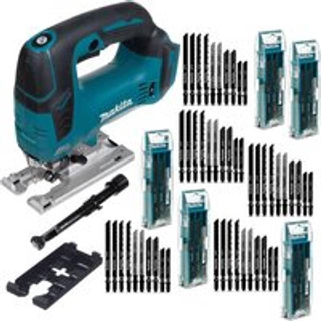 Makita DJV182Z 18v LXT Brushless Top Handle Jigsaw Bare + 56 Blades + Dust Ext