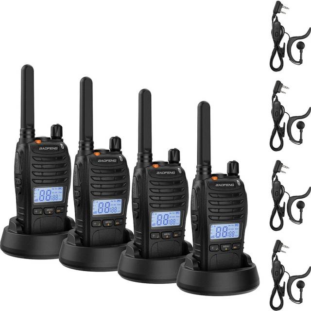 BAOFENG BF-88ST Pro Walkie Talkie, Upgraded Long Range Rechargeable License-Free PMR446 Two Way Radios with LCD Display, VOX Dual Watch, Desktop