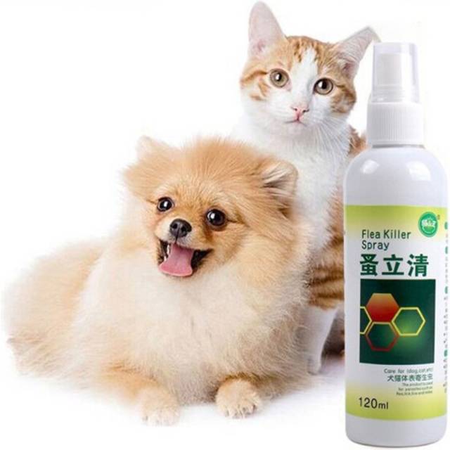 120ml Pet Insect Killer Spray Pets Dog Cat Anti-flea Drops Flea Lice Insect Killer Liquid Spray