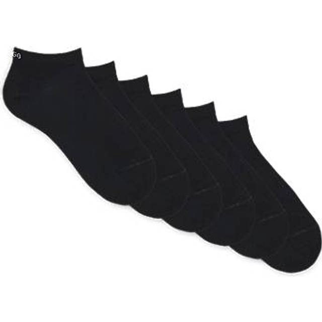Hugo Boss Men's 6 Pack of Logo Ankle Socks - Black