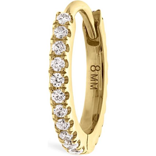 Maria Tash Diamond Eternity Single Hoop Earring - Gold - 8mm