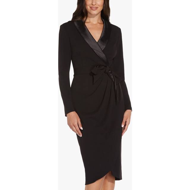 Adrianna Papell Faux Wrap Midi Dress