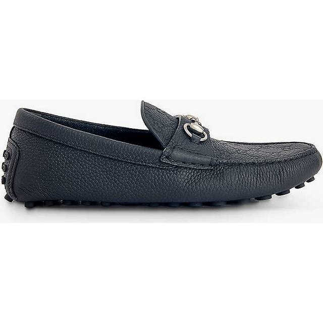 Gucci Mens Black Byorn Driver Leather Loafers Eur 41 / 7 Uk Men - BLACK