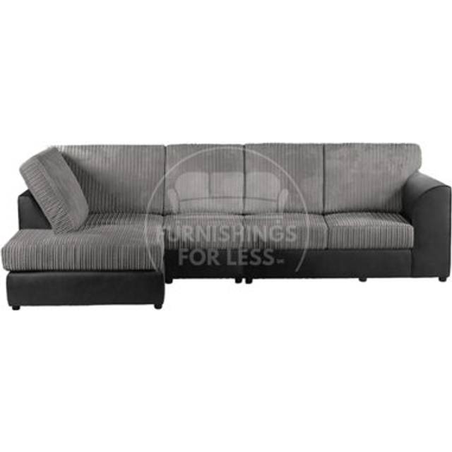Luxor Jumbo Cord 4 Seater Corner sofa Left Hand Facing - Full Back - Multi - One Size