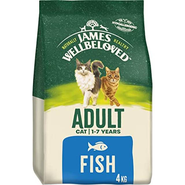 James Wellbeloved Complete Hypoallergenic Adult Dry Cat Food Made With 100% Natural Ingredients and One Source of Animal Protein (Fish), 4 kg