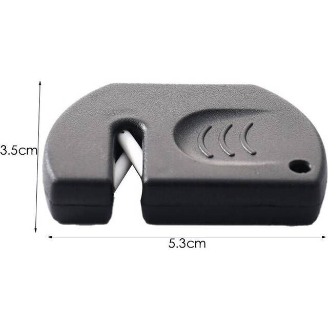 (a-mini) 1x Portable Tungsten Ceramic Carbide Knife Whetstone Sharpener Sharpen Fish Hook Pocket Diamond Tool Camp Hike Outdoor