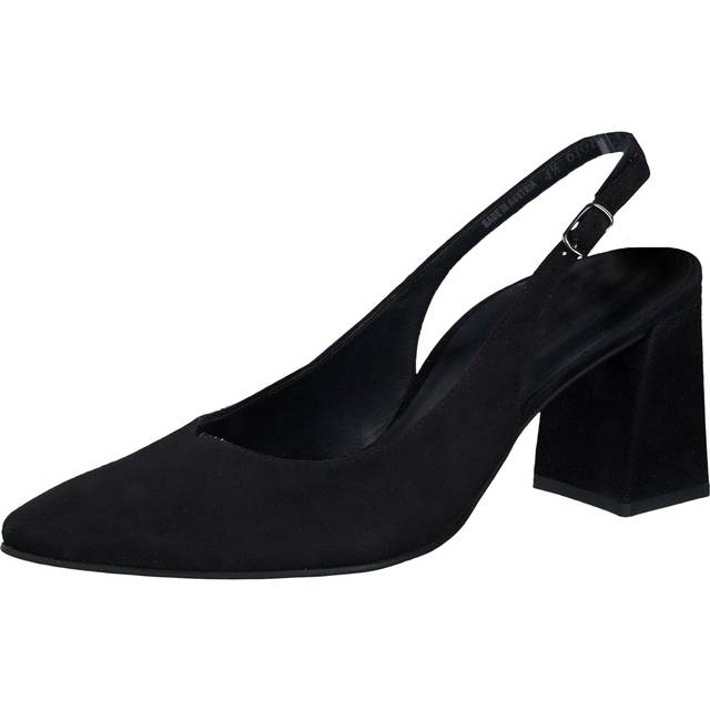 Paul Green Willa Womens Open Court Shoes Colour: Black Suede, Size: 7.5