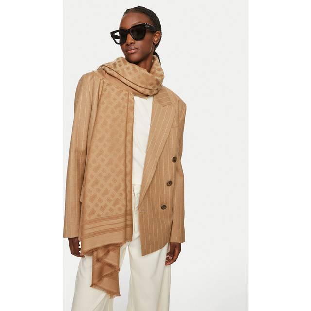 Hugo Boss Men's Ylona Wool-Blend Scarf - Cream - Size: ONE size