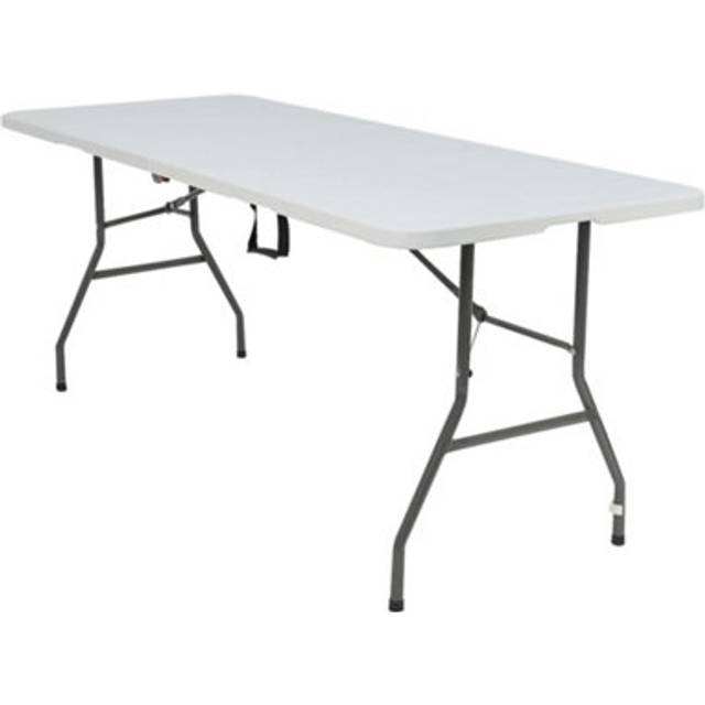 6ft Folding Table 180 x 70 x 74cm, Heavy Duty Trestle Table for Camping Buffet Wedding Market Garden Party Car Boot Stall Picnic Indoor Outdoor - Whit - White - 1 Pack