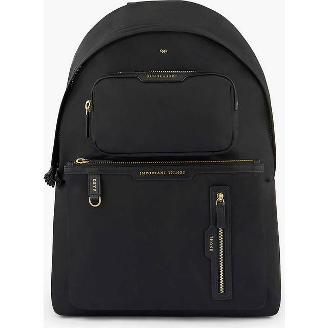 Anya Hindmarch Womens Blackpocket Recycled-nylon Backpack - BLACK
