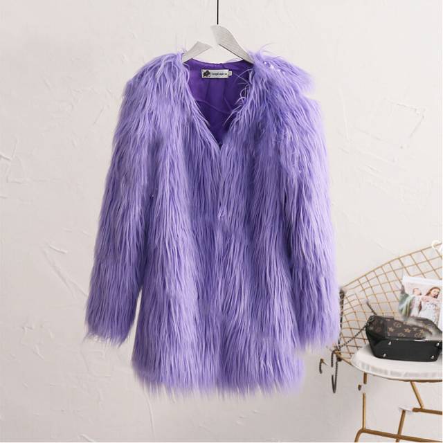 (Purple, 4-5Years) Kids Girls Short Fur Coat Padded Winter Jacket UK