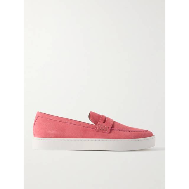 Manolo Blahnik - Ellis Suede Penny Loafers - Men - Pink - UK 7.5