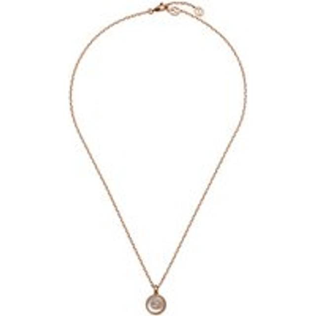 Gucci Interlocking 18ct Rose Gold Mother Of Pearl Necklace